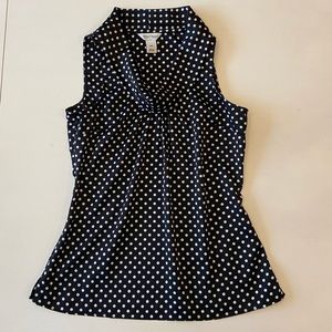 White House Black Market Polka Dot Sleeveless Top - Size 00